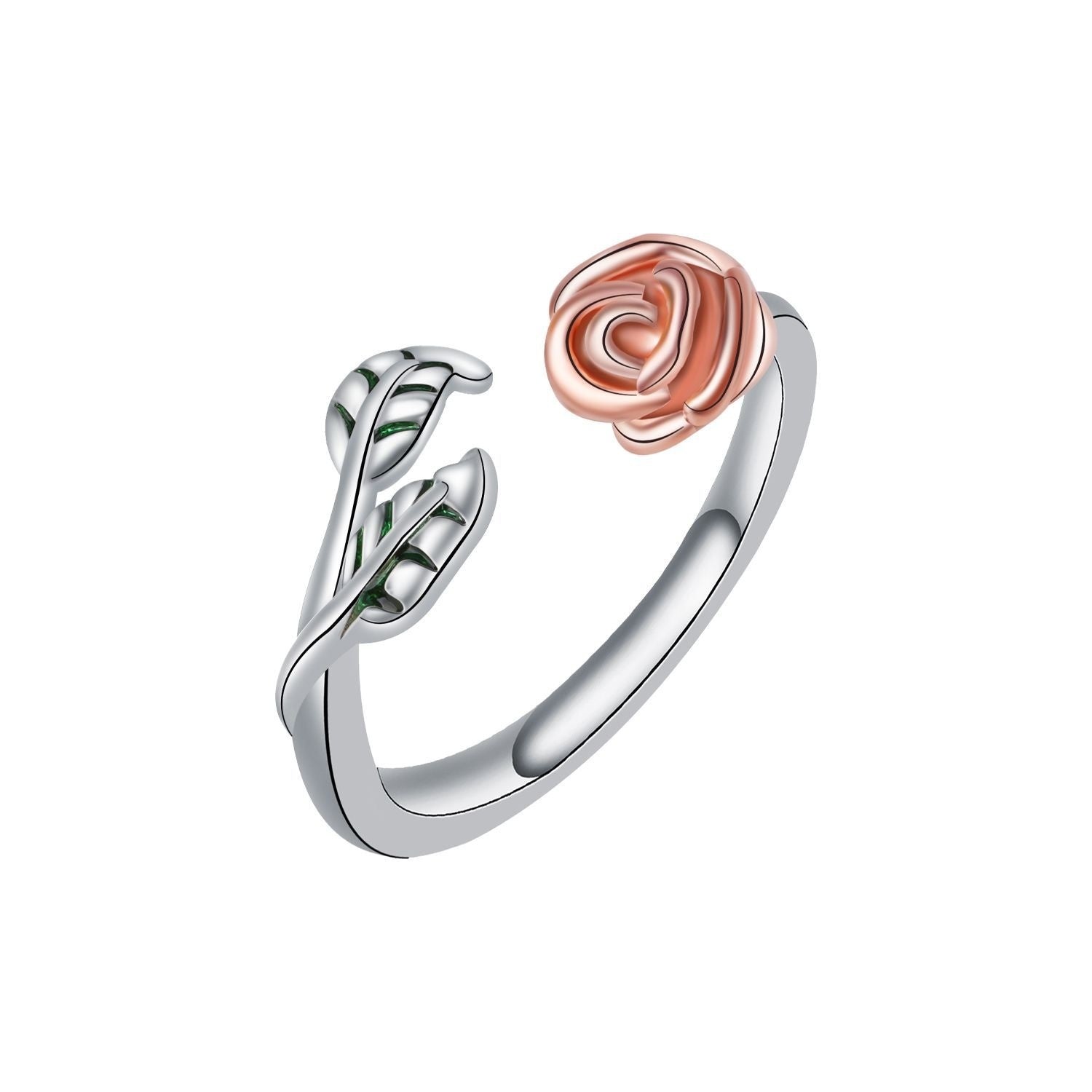 Creative Roses Ring Elegant Simple Twin Ring - Longlife all products